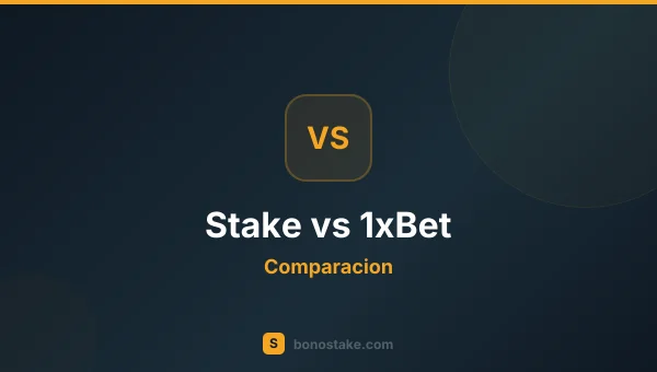 Comparacion Stake vs 1xBet Argentina 2026: crypto, bonos, deportes y licencias